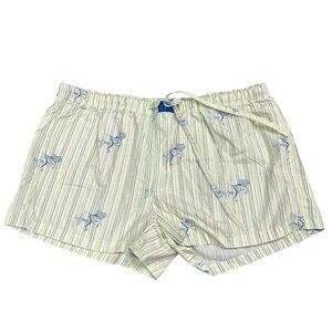 Guy Harvey Womens M Signature Sailfish Dorm Shorts Drawstring Waist Stripes